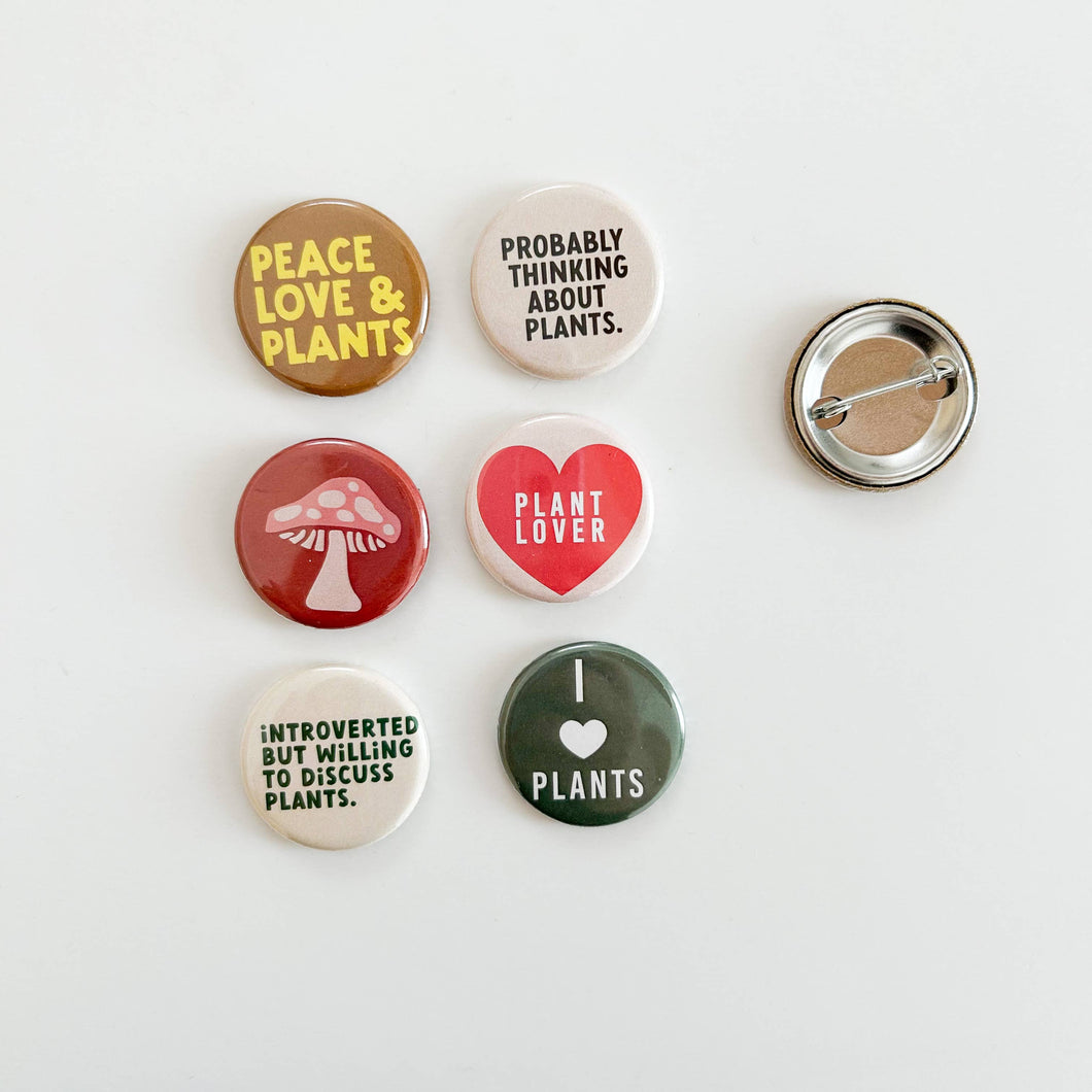 Plant Buttons Set