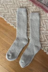 Cottage Socks: White Linen